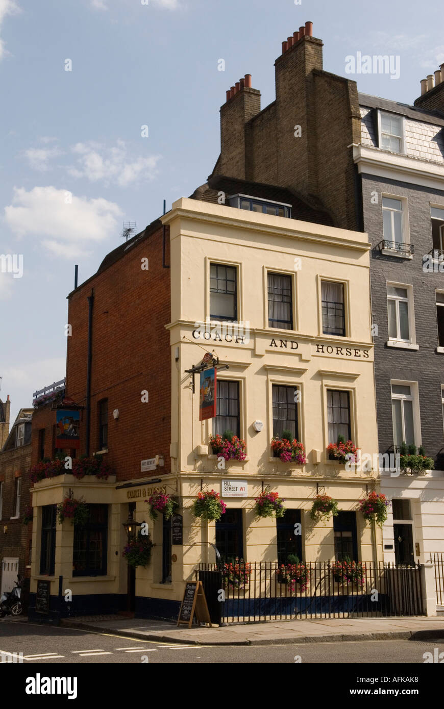 London pub public house Coach and Horses Hill Street and Hays Mews