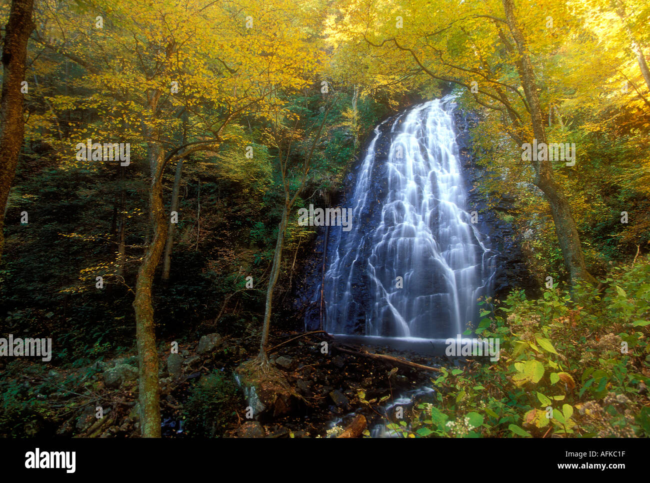 Crabtree Falls in North Carolina USA Stock Photo Alamy
