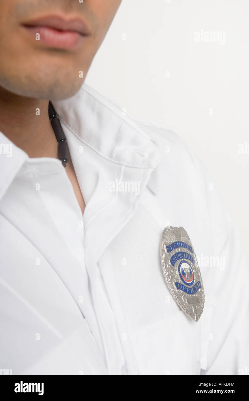 Portrait of security guard Stock Photo - Alamy
