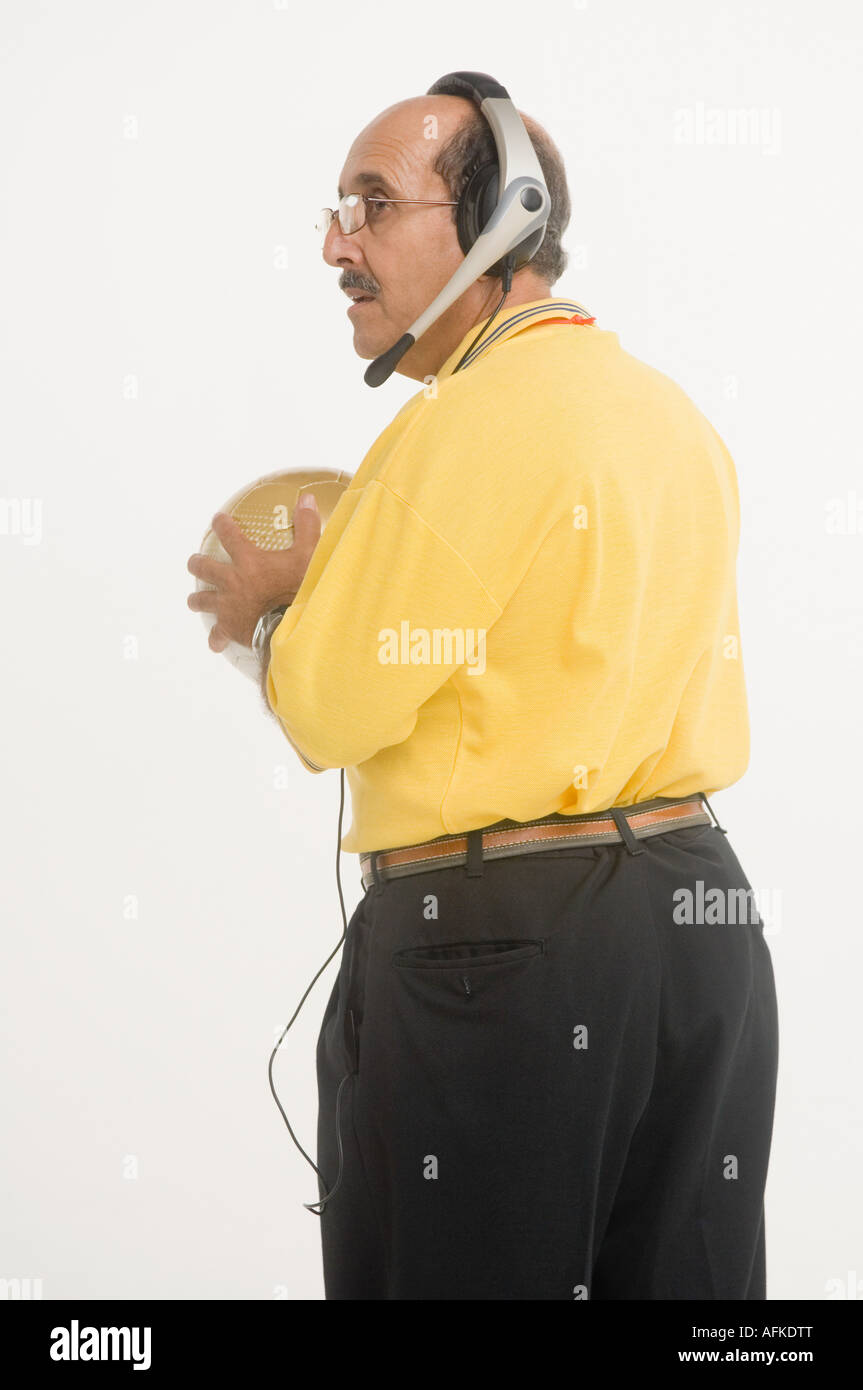 Man Ref Referee communication hi-res stock photography and images - Alamy