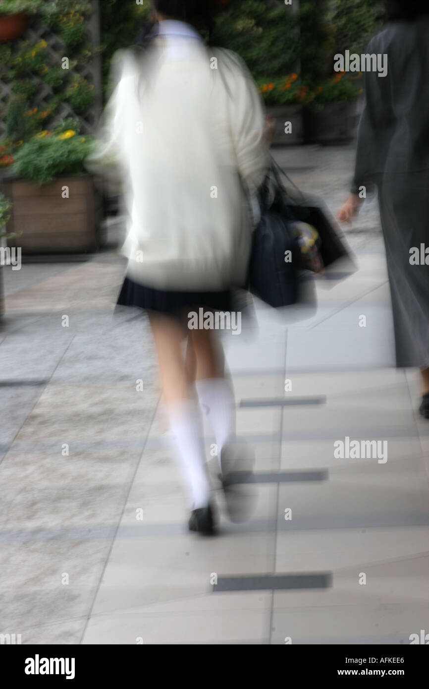 Schoolgirl Tokyo Japan Stock Photo