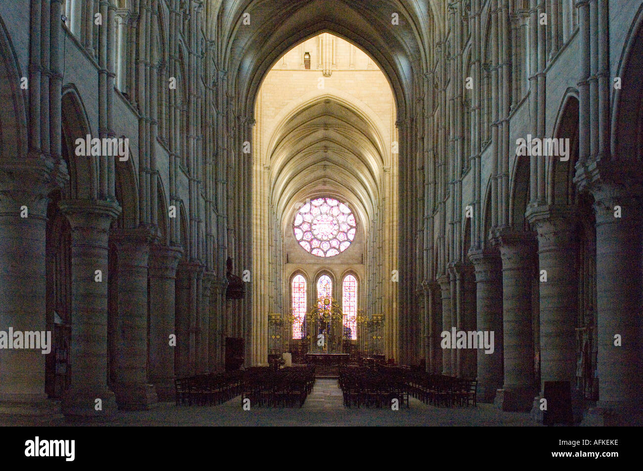 Notre Dame de Laon cathedral interior, northern France Stock Photo - Alamy