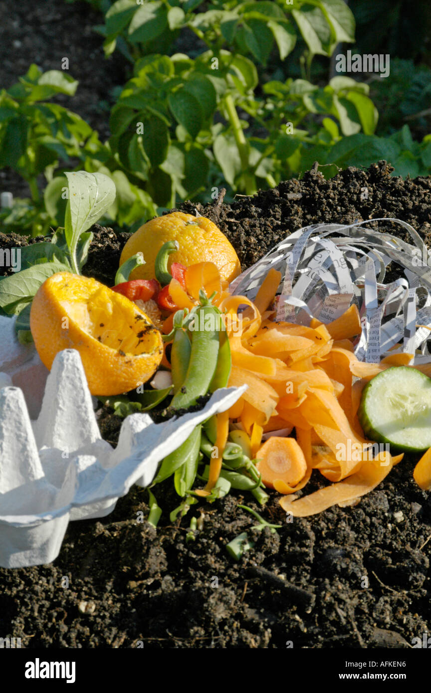 Kitchen waste for making compost Stock Photo Alamy