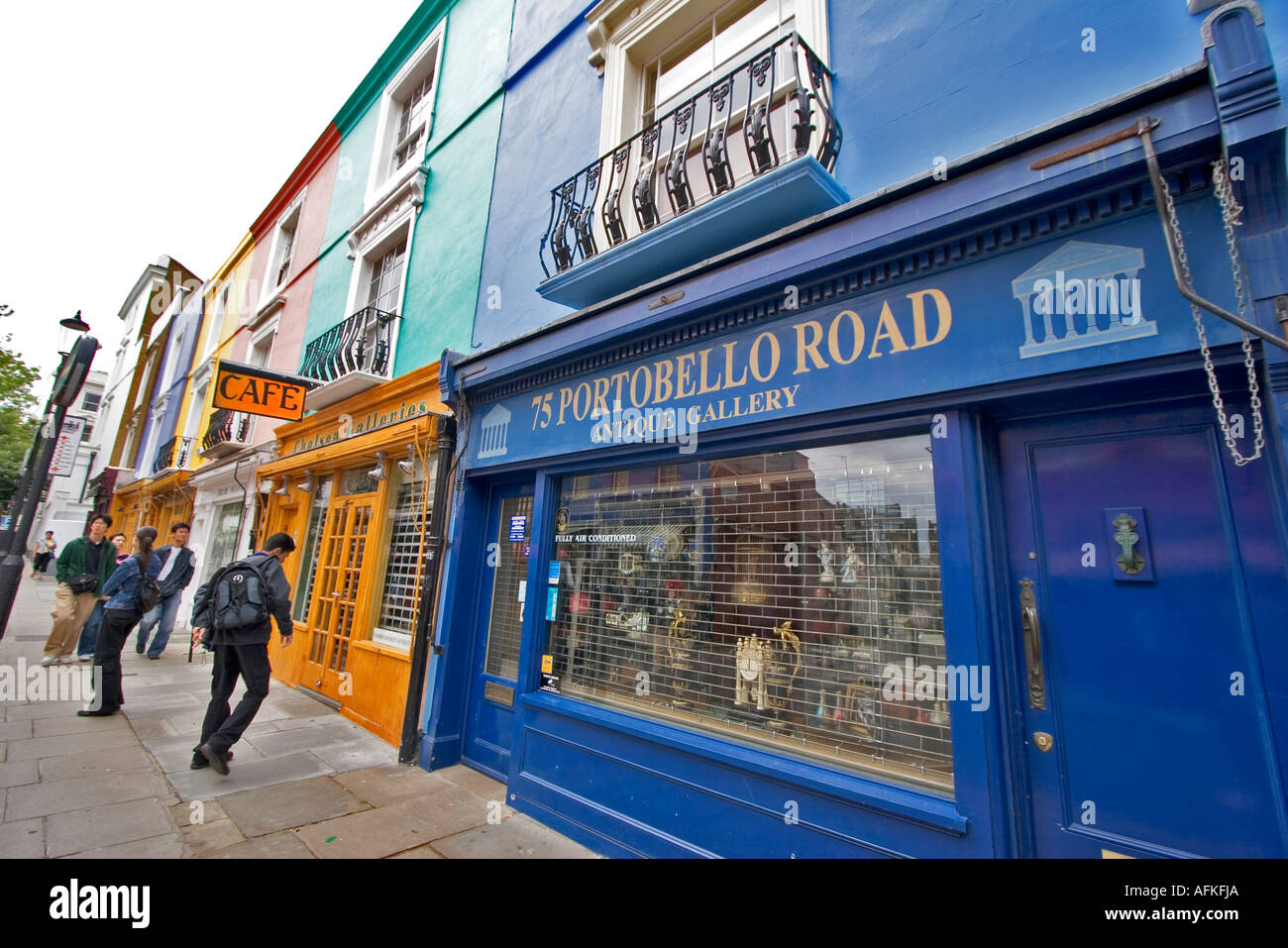 Portobello market road London Stock Photo