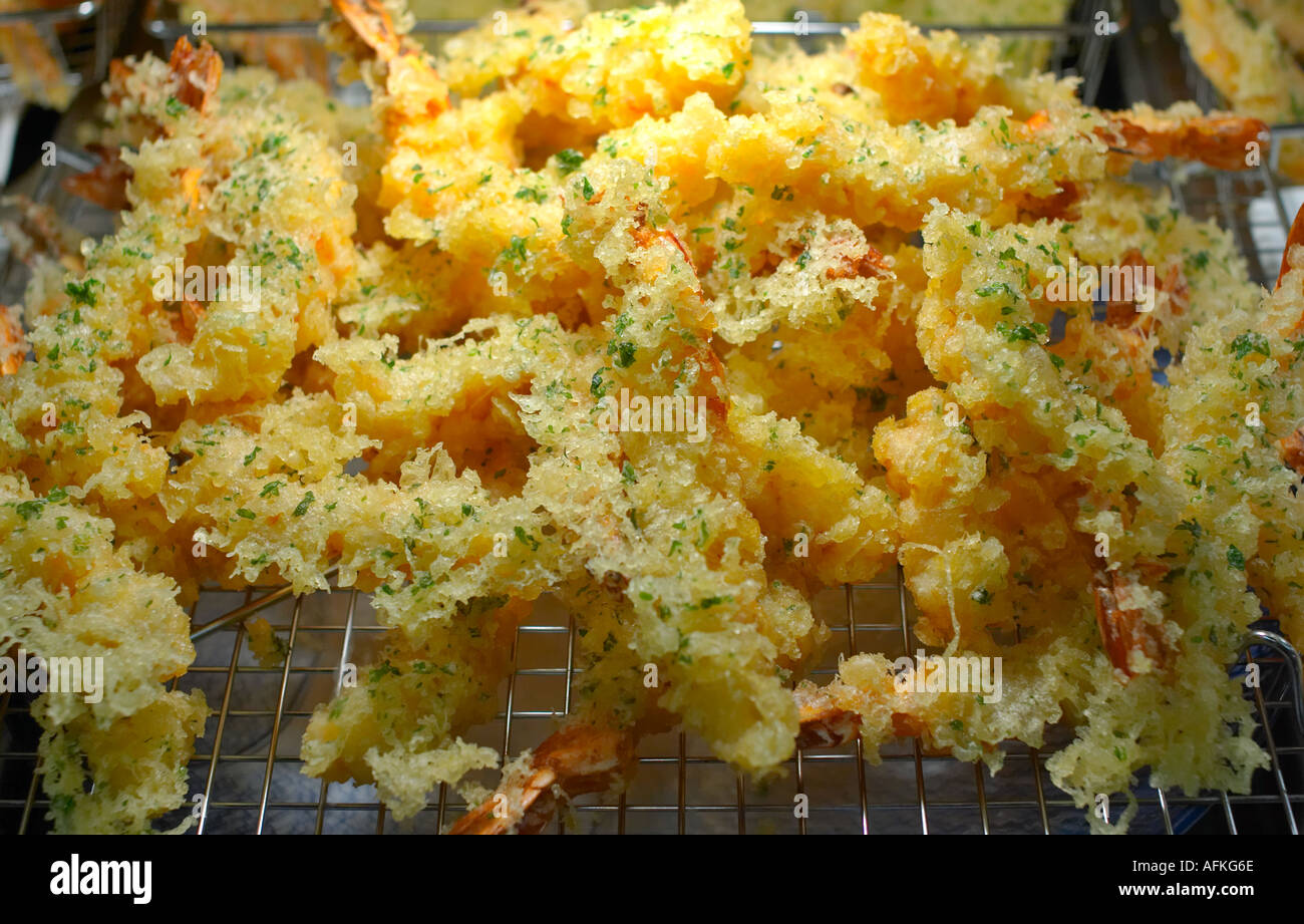 Shrimp tempura Japanese deep fried food Stock Photo Alamy