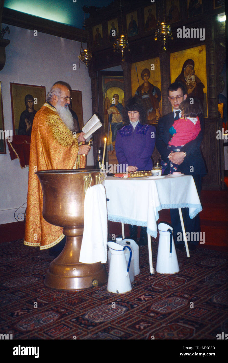 Kingston London Greek Orthodox Christening Godparents Stock Photo Alamy