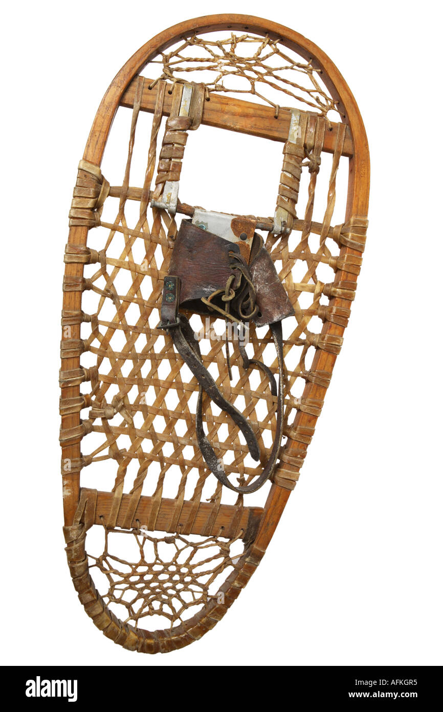 Old Snowshoes Stock Photo