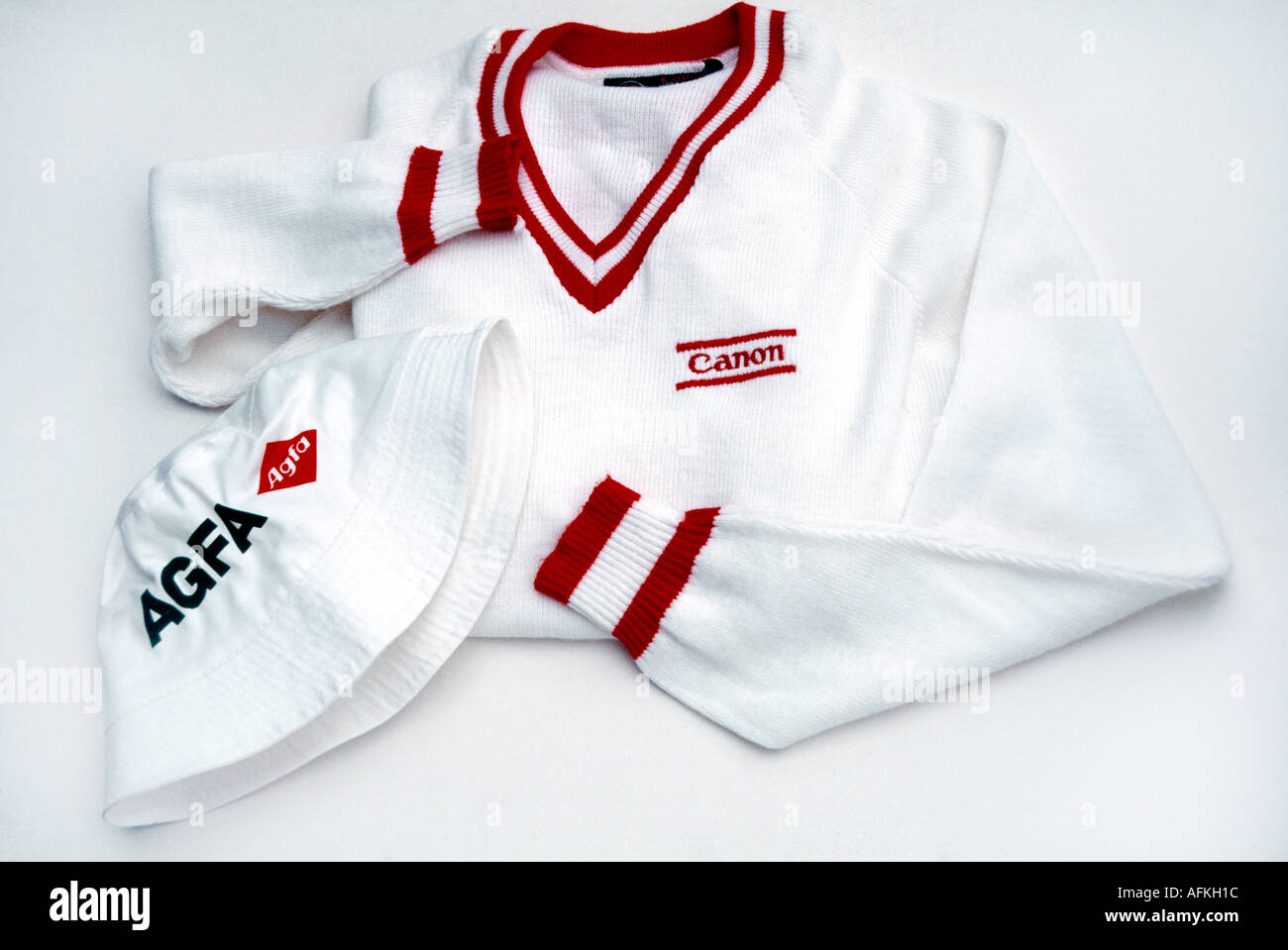 Promotional Goods Jumper Hat Agfa Canon Stock Photo