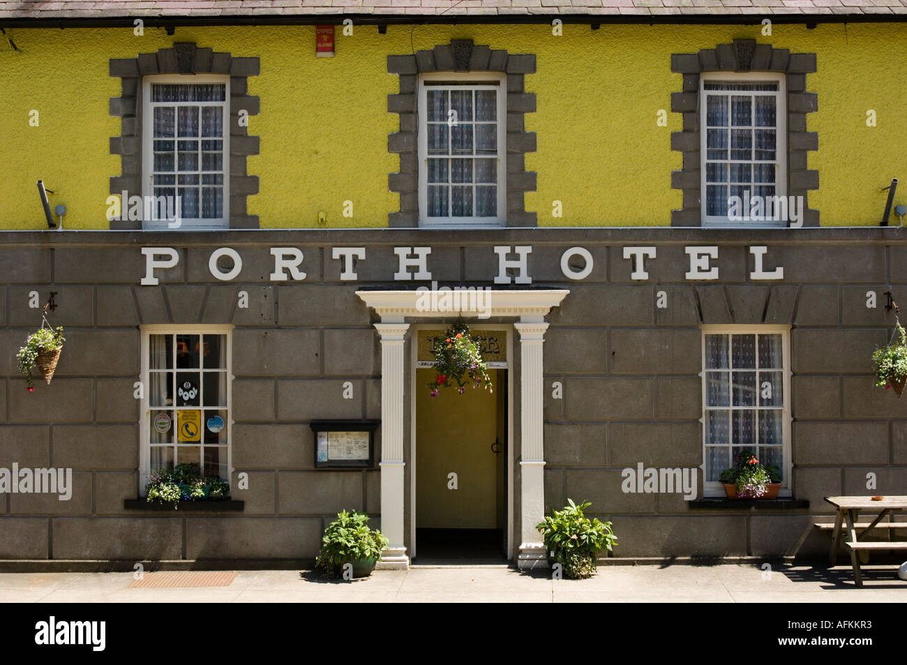 Exterior, the Porth Hotel Llandysul Ceredigion Wales Cymru Stock Photo