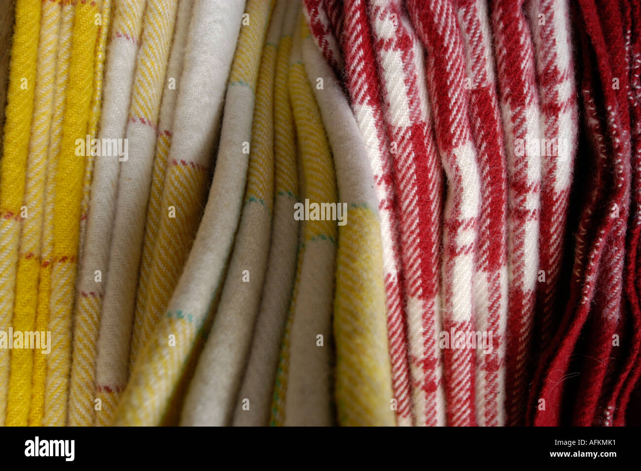 Finished cloth at The Welsh Woolen Museum Amgueddfa Gwlan Cymru Drefach