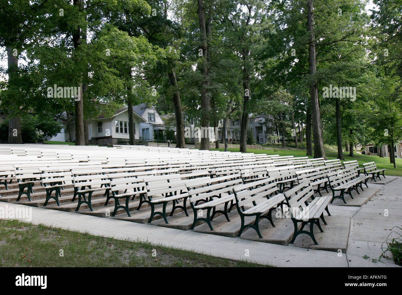 Indiana Winona Lake Winona Lake Park Hillside Amphitheater seating