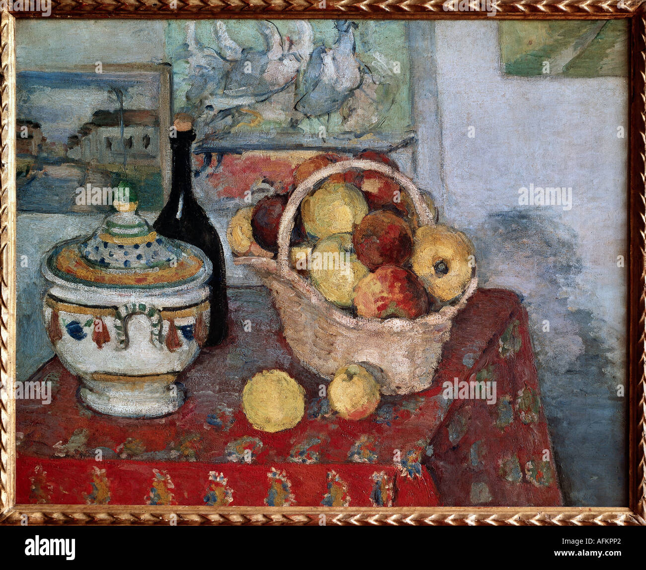 'fine arts, Cezanne, Paul (19.1.1839 - 22.10.1906), painting, 'Still life with Soup Tureen', circa 1877, oil on canvas, Musee Stock Photo