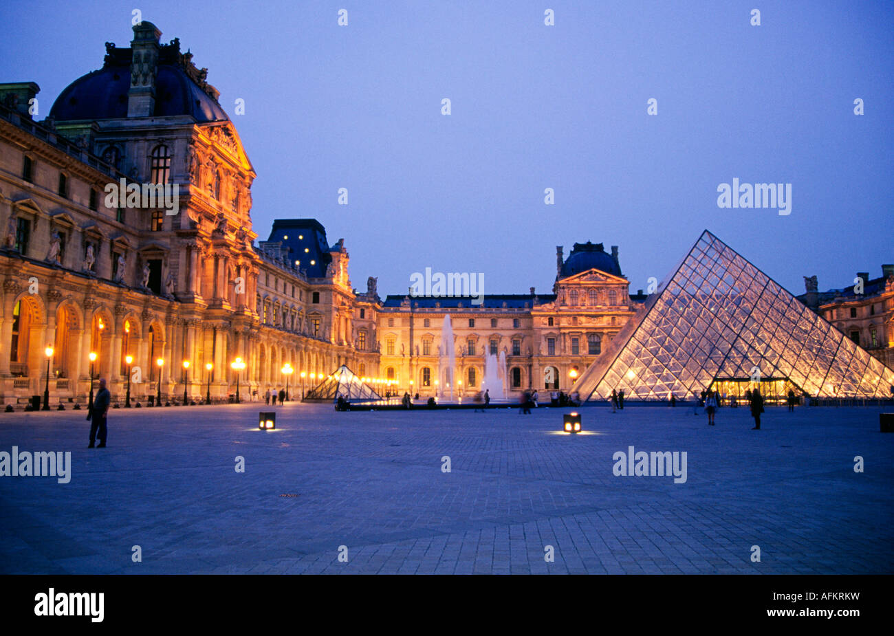 The Louvre Museum Musée du Louvre in Paris France is one of the largest and most famous museums in the world Stock Photo
