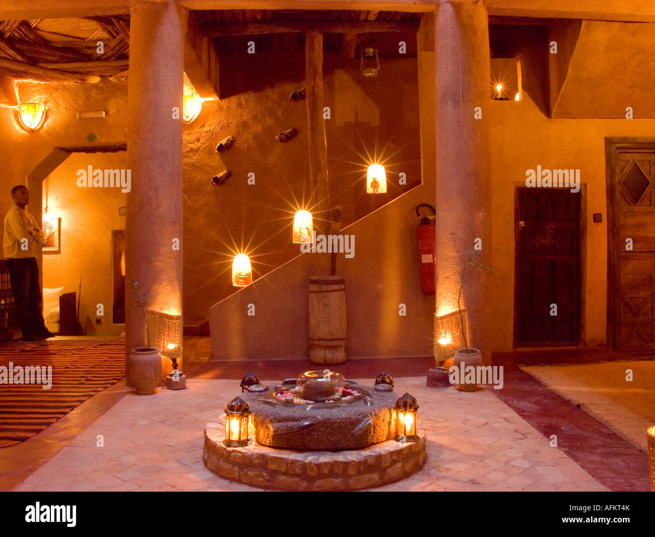 Riad in Ouarzazate, Morocco, North Africa Stock Photo