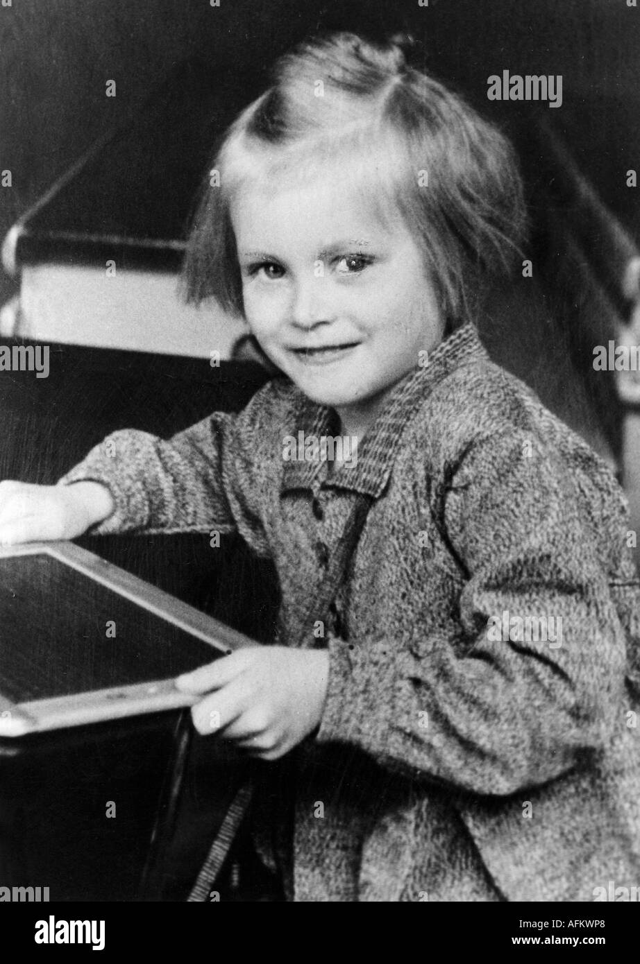 Hold, Marianne, 15.5.1929 - 11.9.1994, German actress, childhood photo, 1930s, Stock Photo