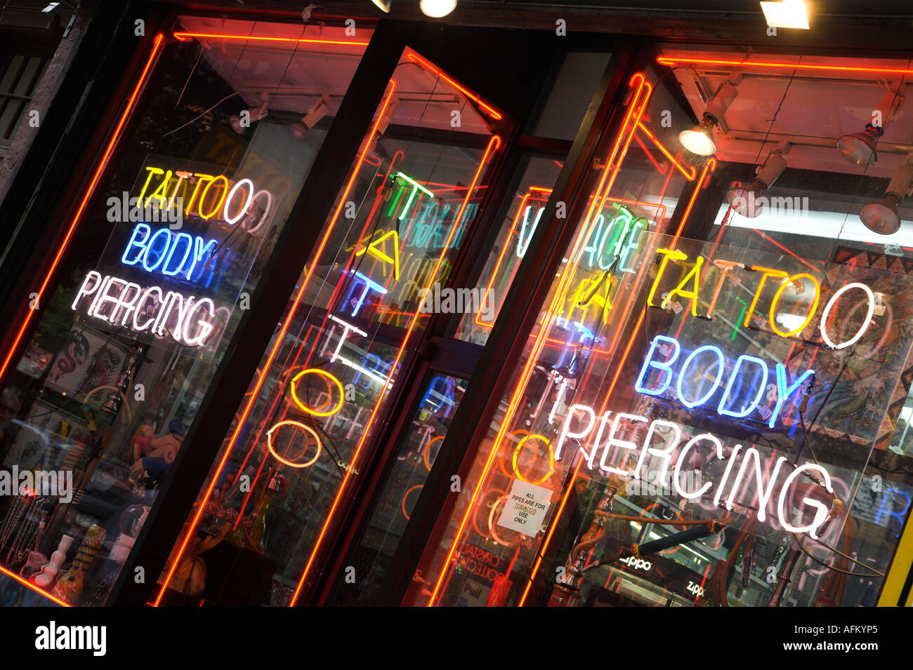 Tattoo Parlour Greenwhich Village New York Stock Photo Alamy