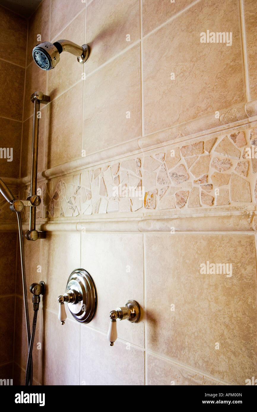 Detail of Shower Knobs Stock Photo Alamy