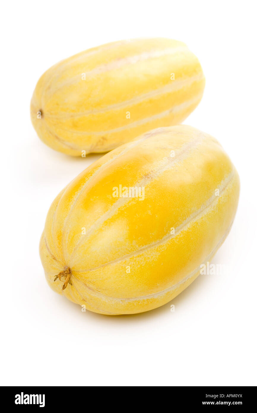 Sweet Korean Star melon with white background Stock Photo Alamy