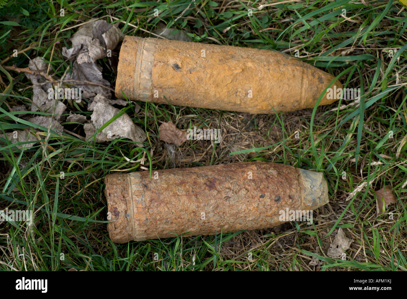Bomb Shell Case Left in the Field Stock Photo - Image of munitions, bomb:  60109314