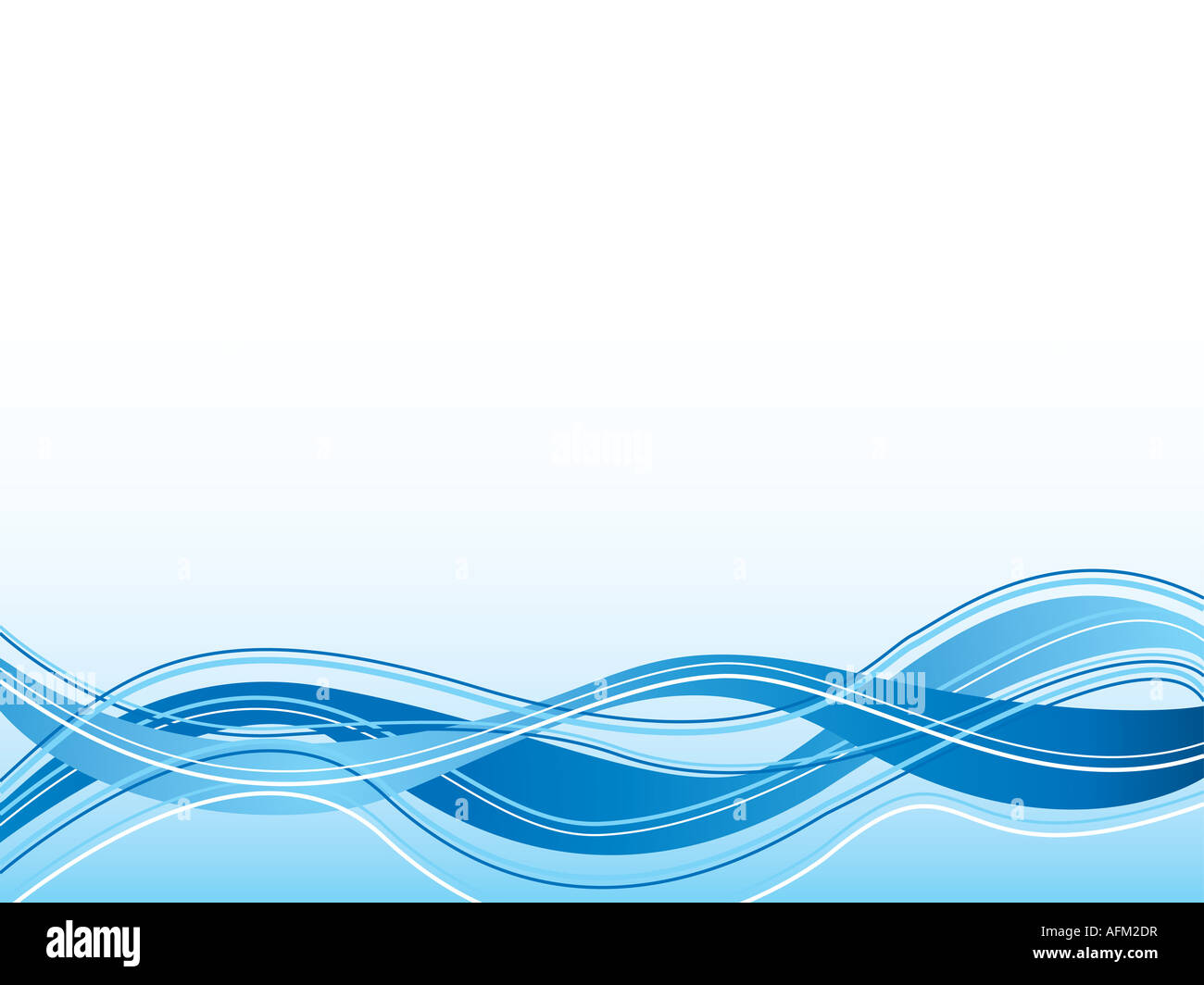 Illustrated abstract blue background with wavy lines and a flowing ...