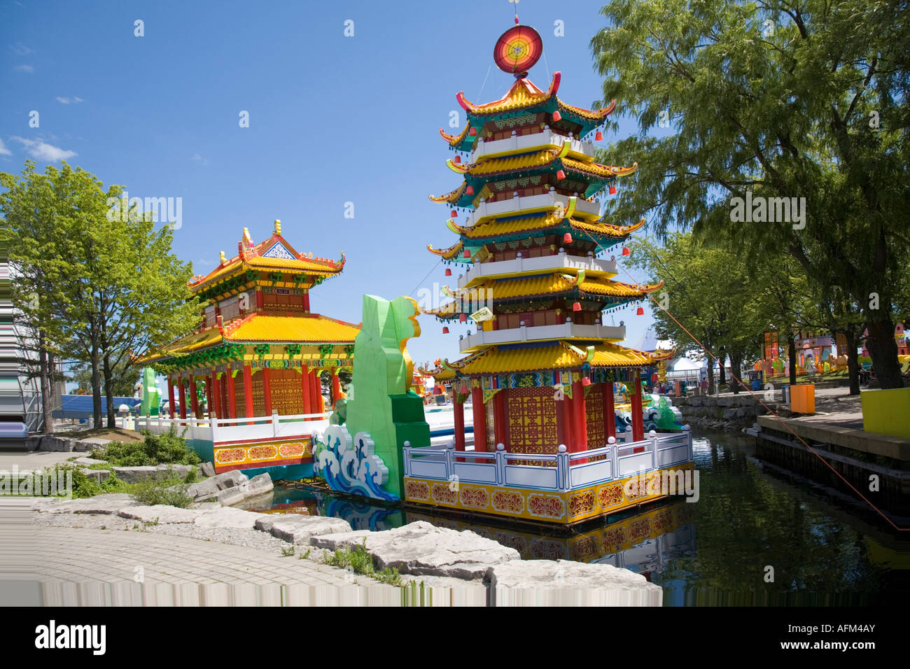 The Chinese Lantern Festival at Ontario Place in Toronto Ontario Canada