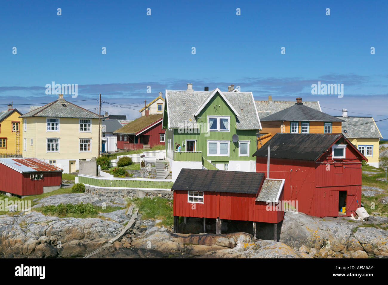 The Fishing Village Of Ona Sandoy More Og Romsdal Norway Stock Photo 