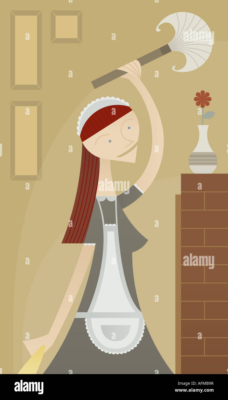 Cleaning staff cartoon hi-res stock photography and images - Alamy