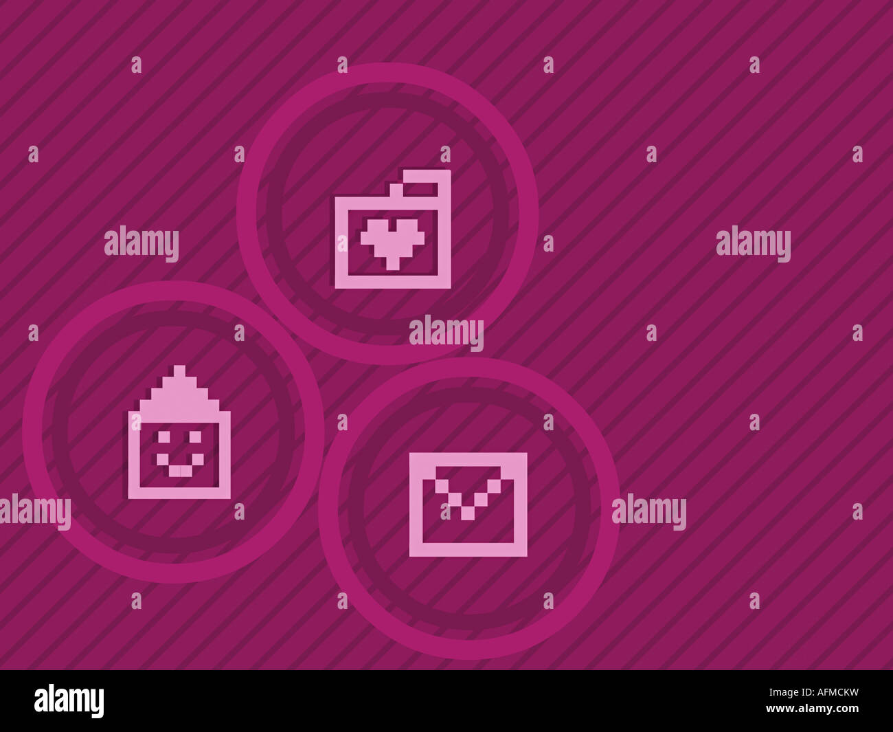 Three computer icons Stock Photo - Alamy