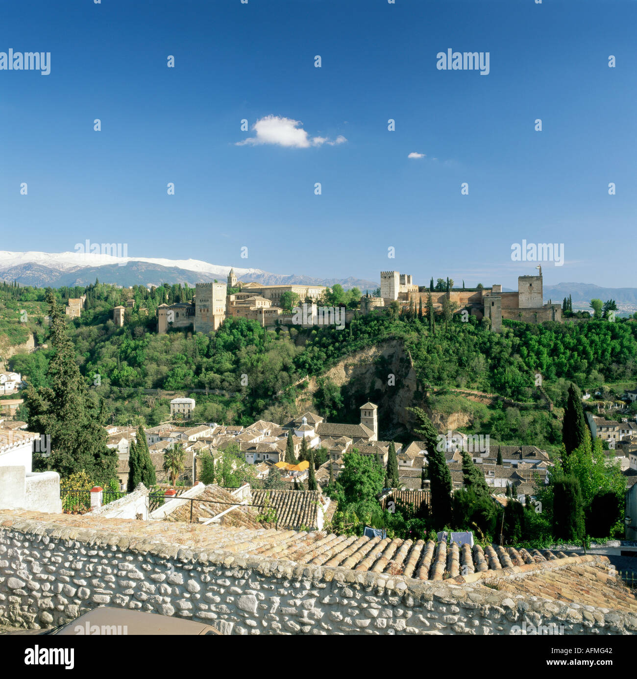 Spain Andalusia Granada Alhambra Palace Stock Photo