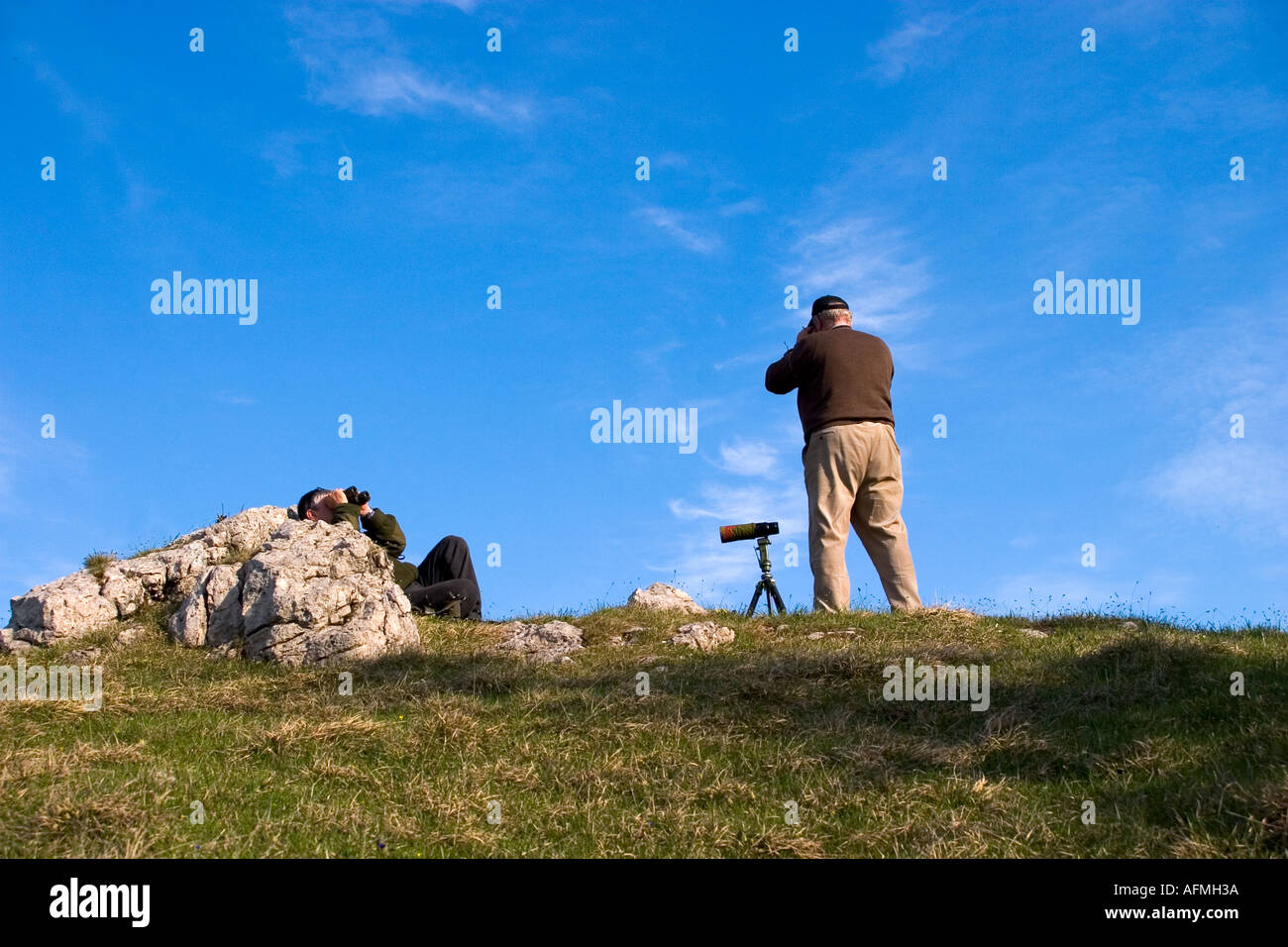 Guard hunters who watch wild animals us Stock Photo Alamy