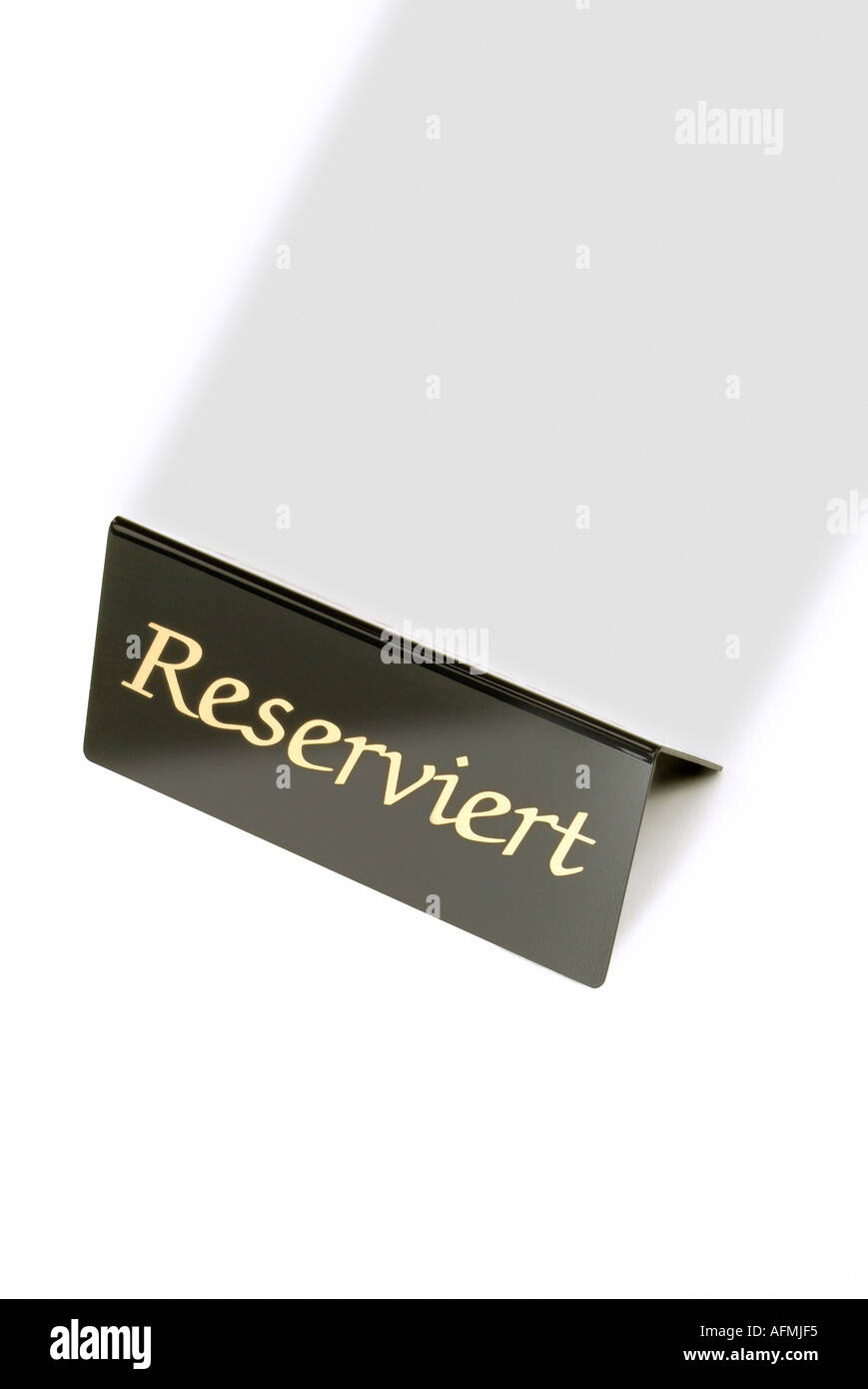 reservation Reservierung Schild Stock Photo