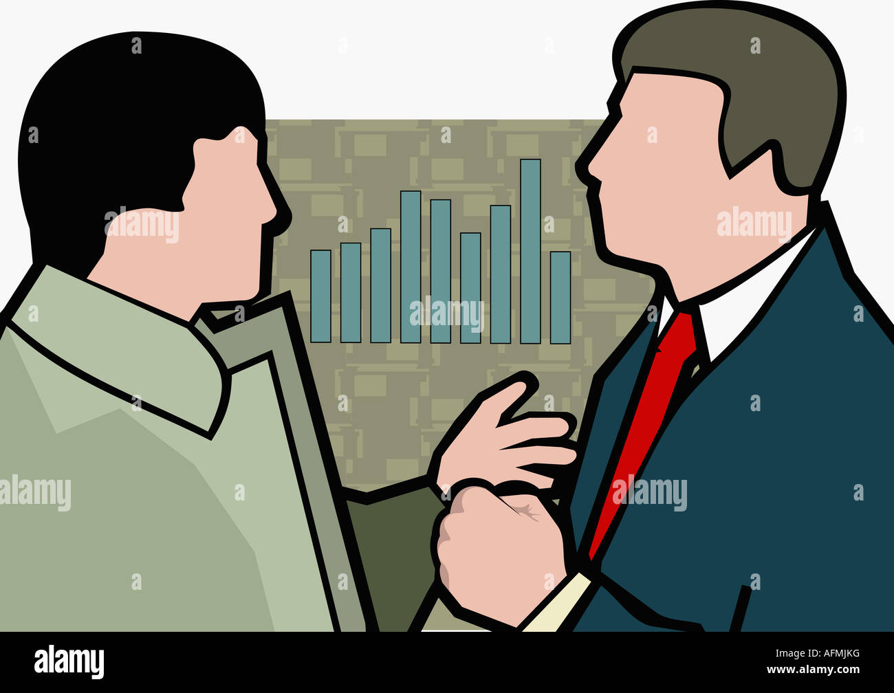 Two businessmen talking Stock Photo - Alamy