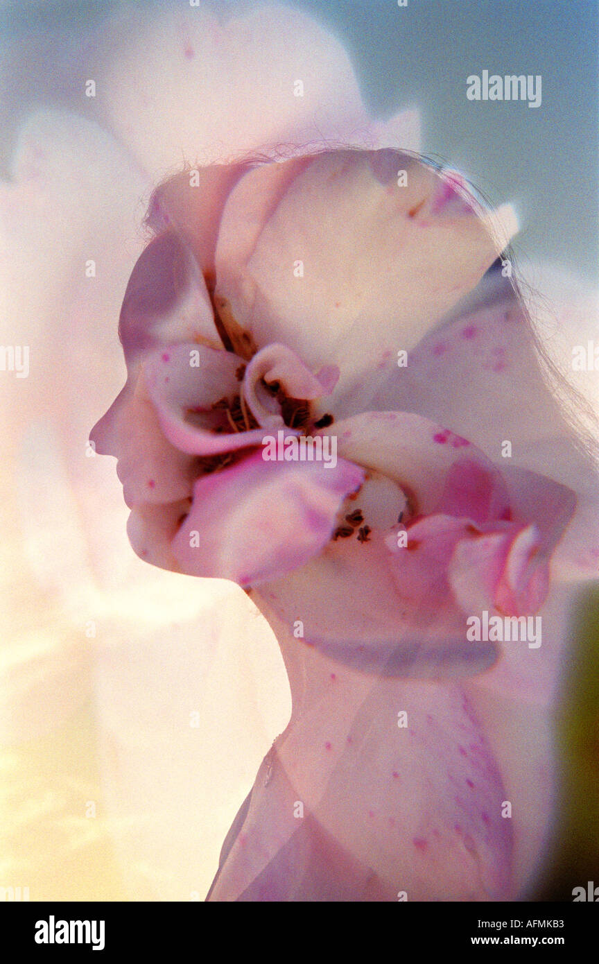 Multiple exposure silhouette woman hi-res stock photography and images ...