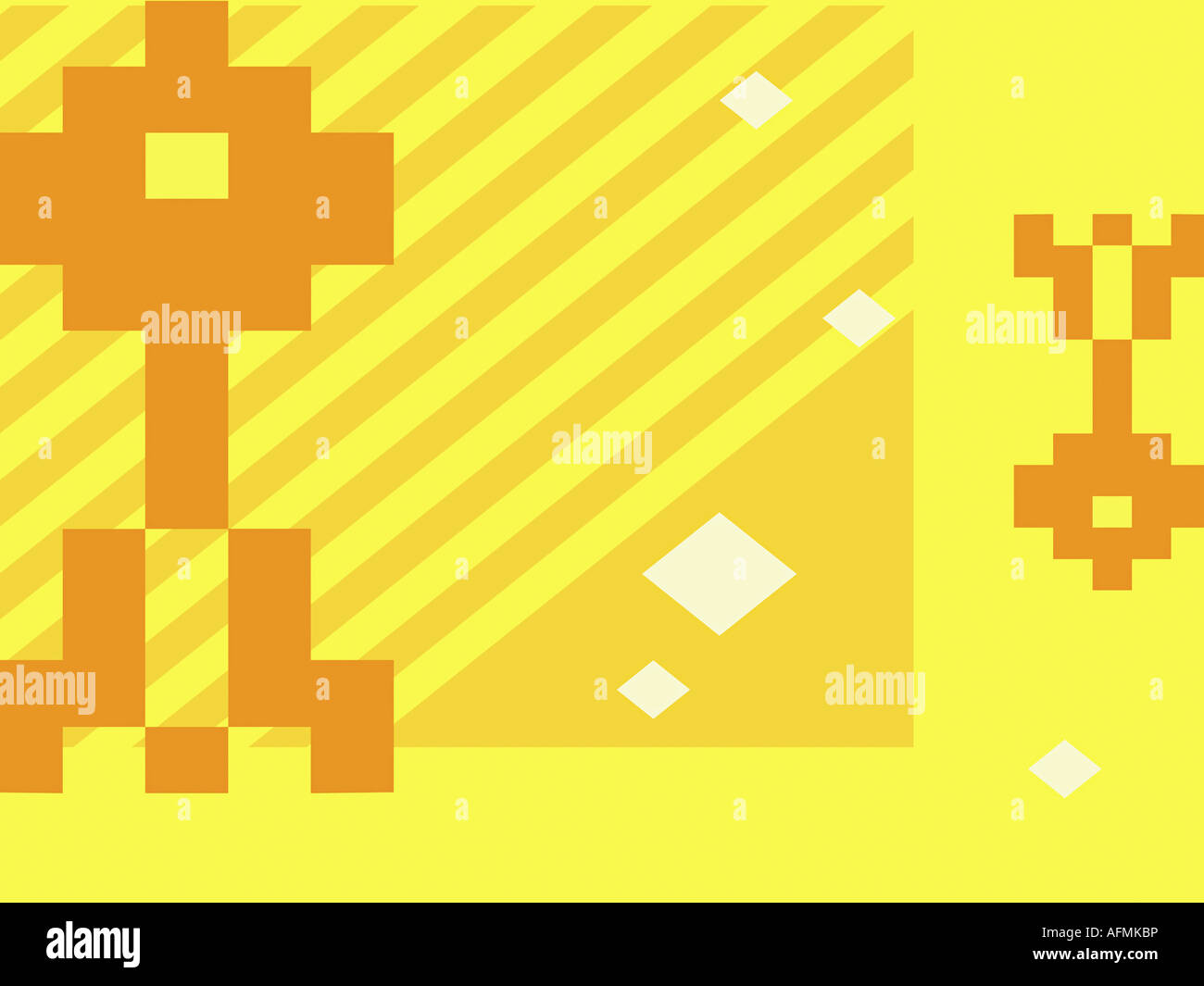 Abstract design on a yellow background Stock Photo - Alamy