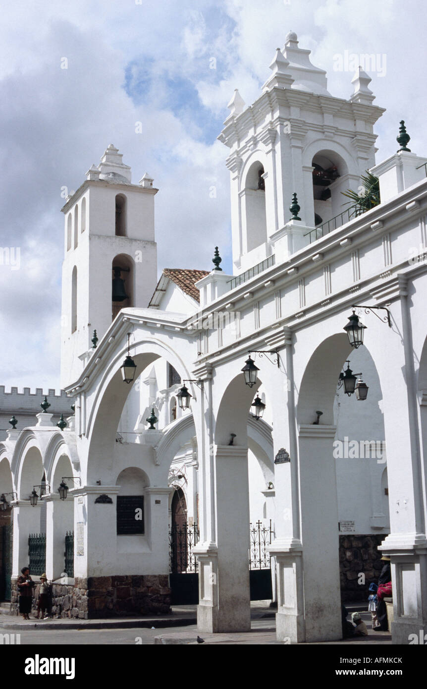 Iglesia de San Francisco - Sucre, Chuquisaca, BOLIVIA Stock Photo
