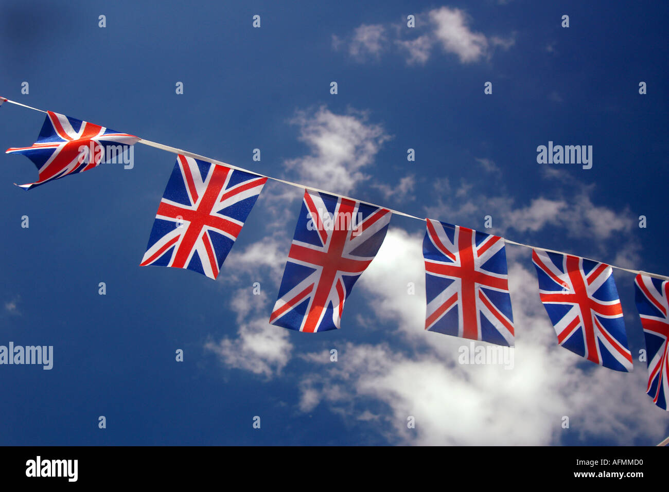 Union Flags Bunting Stock Photo
