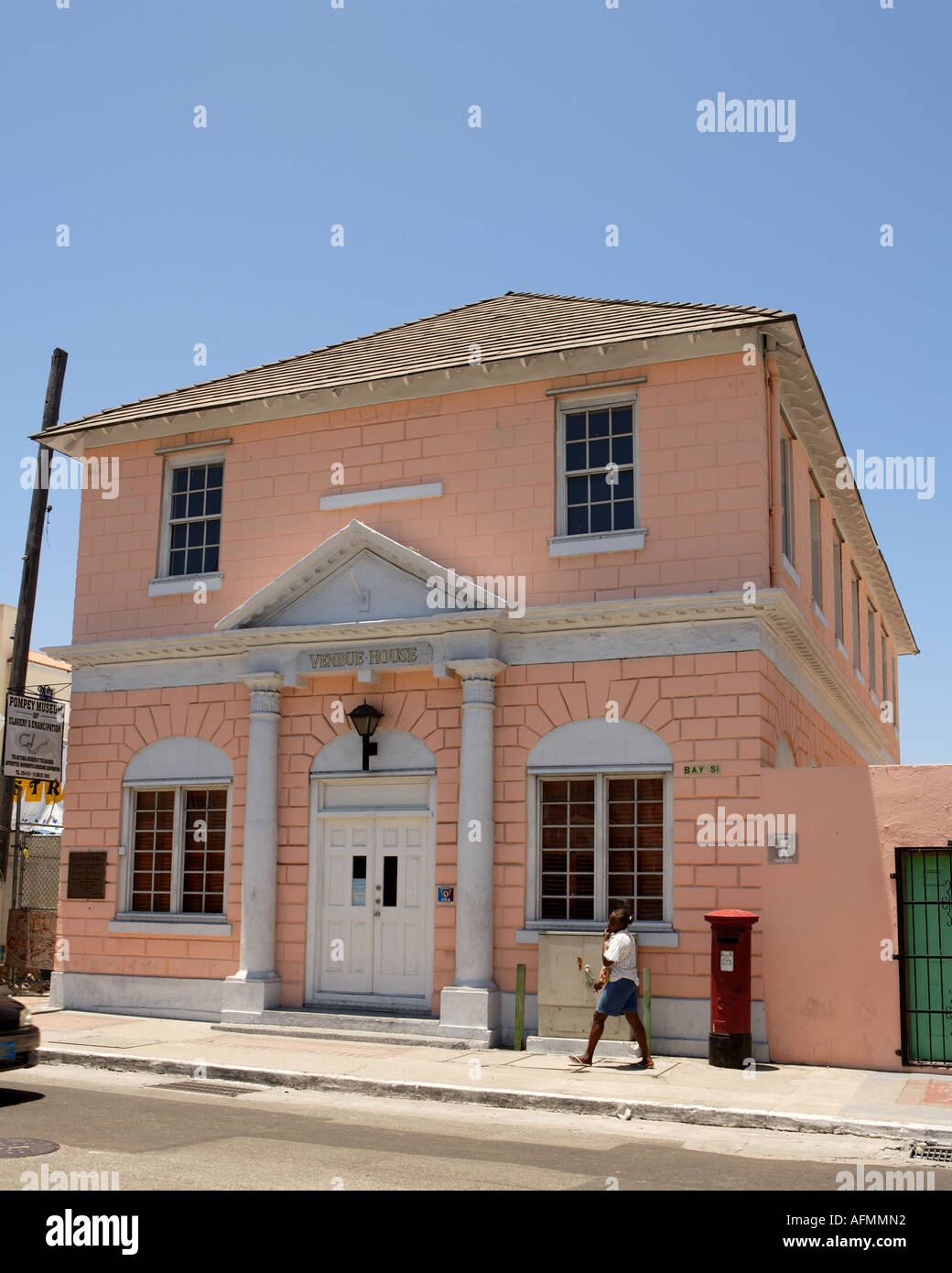 Pompey Museum of Slavery and Emancipation, Bay Street, Nassau, New Providence, Bahamas. Stock Photo