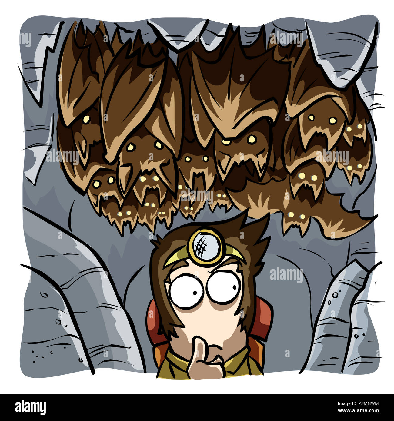 Bats animal cave man hi-res stock photography and images - Alamy