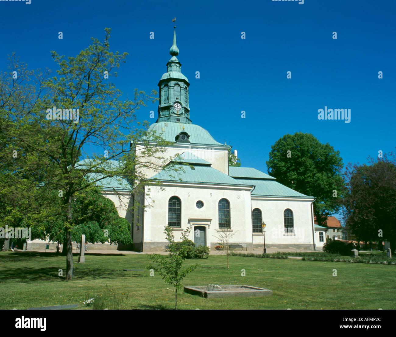Carl Gustav church, Karlshamn, Blekinge, Sweden. Stock Photo