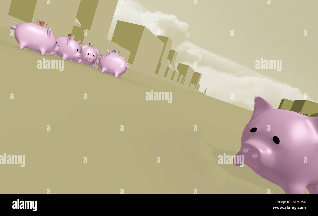 Collection of piggy banks Stock Photo Alamy