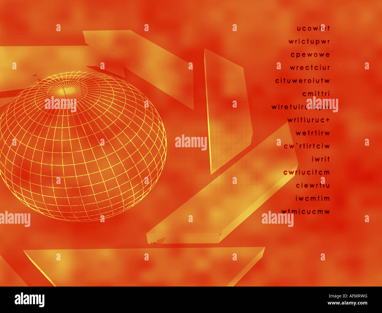 Sphere and shapes on a red background Stock Photo - Alamy