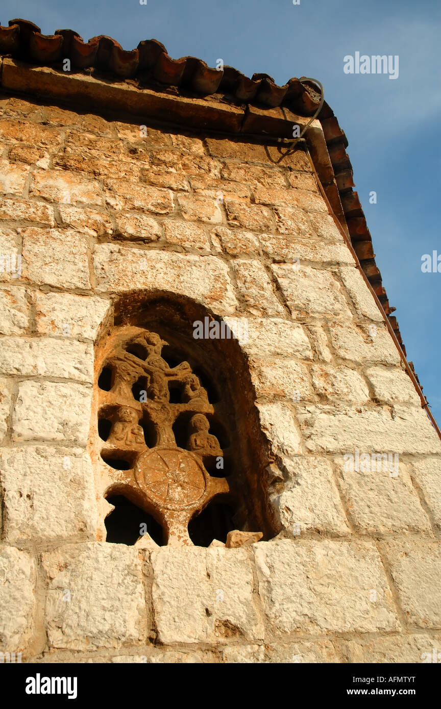 Detail of the Romanesque heptagonal Chapel of the Holy Trinity dating from the thirteenth century Rovinj Istria Croatia Stock Photo