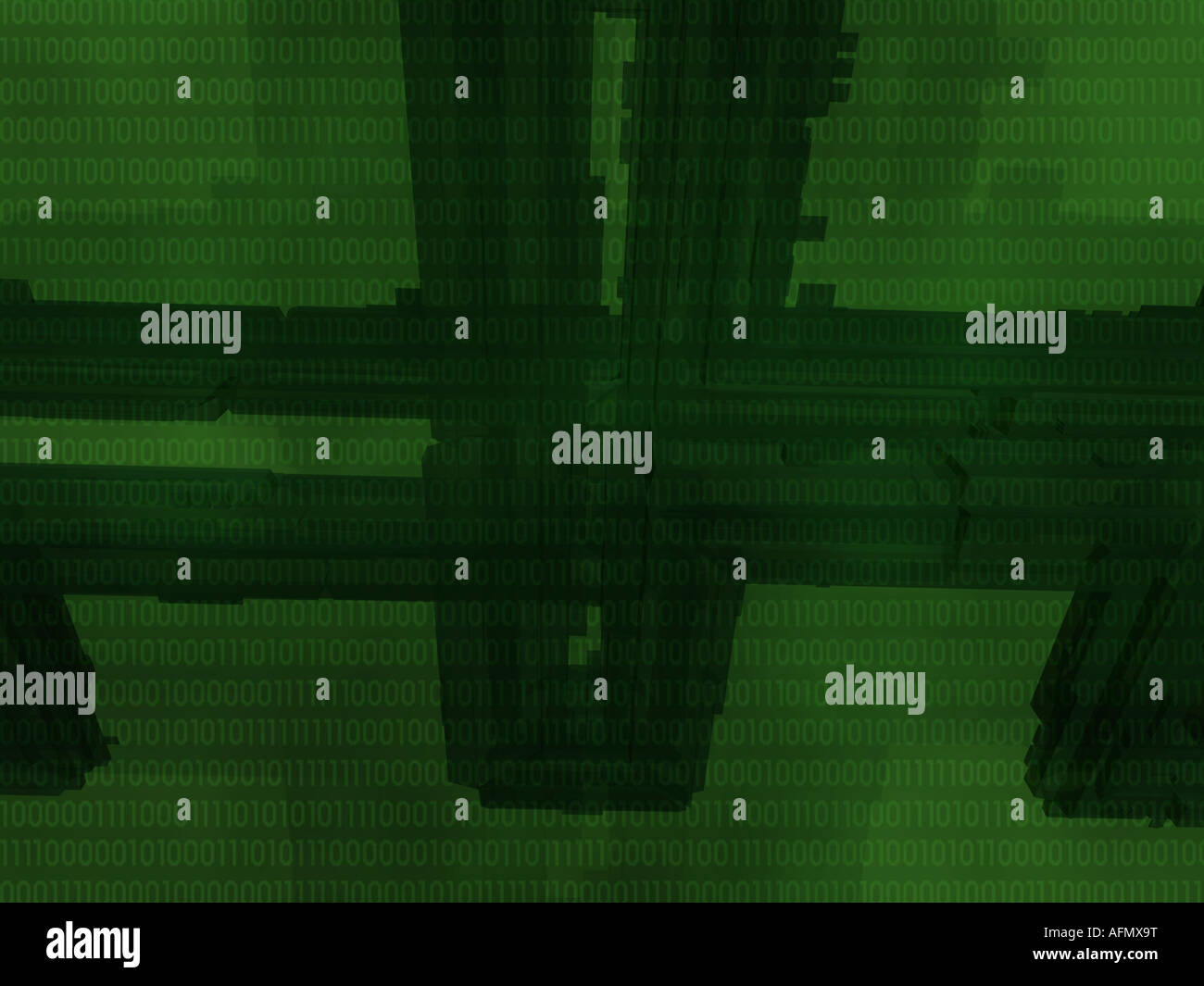 3 d pattern with binary on green background codes Stock Photo Alamy
