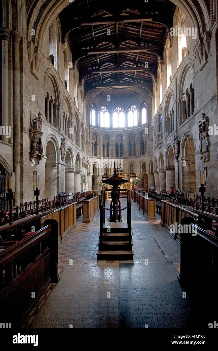 Interior of Saint Bartholomews Church Smithfield City of London England