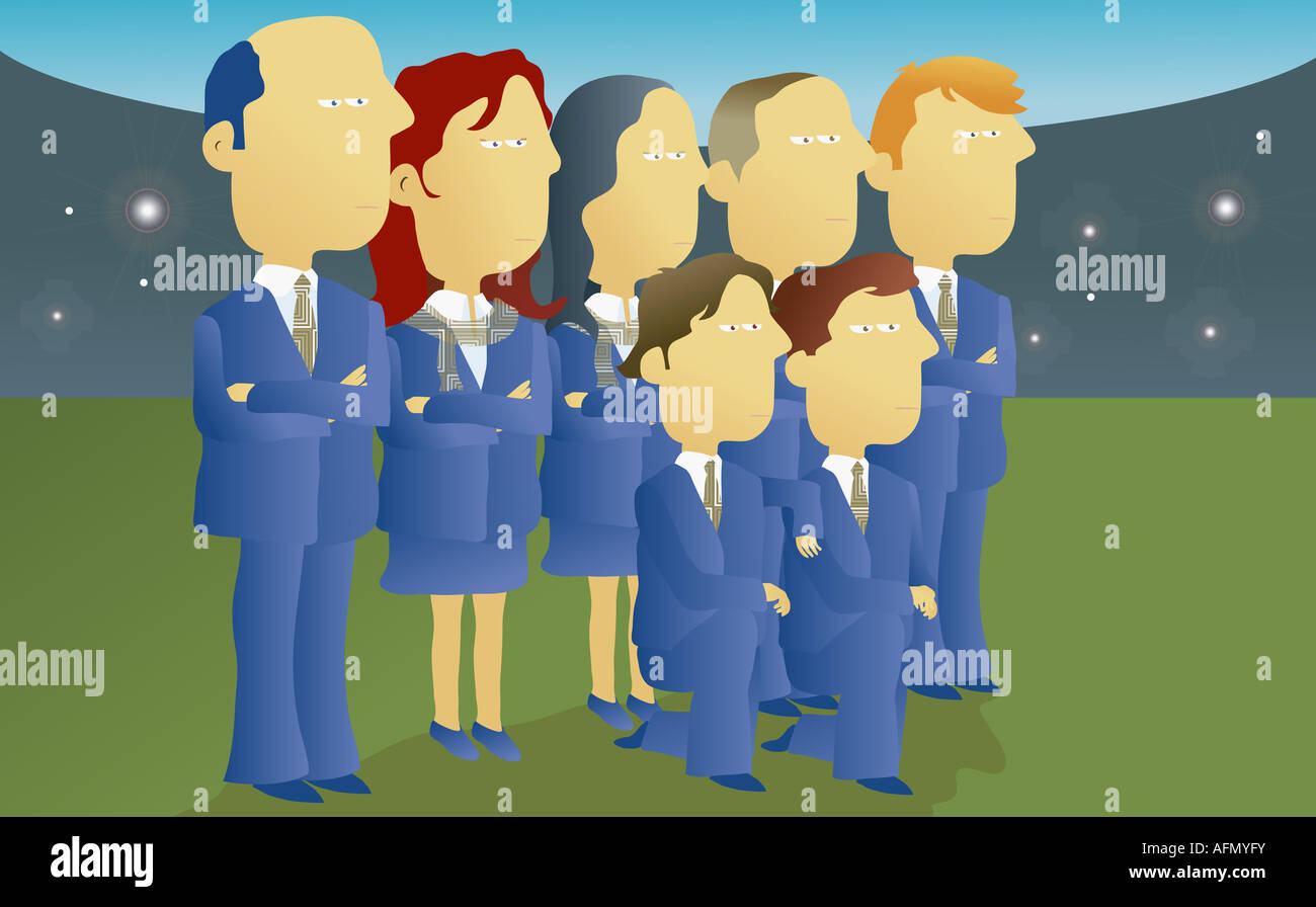 Business executives standing together on a lawn Stock Photo - Alamy