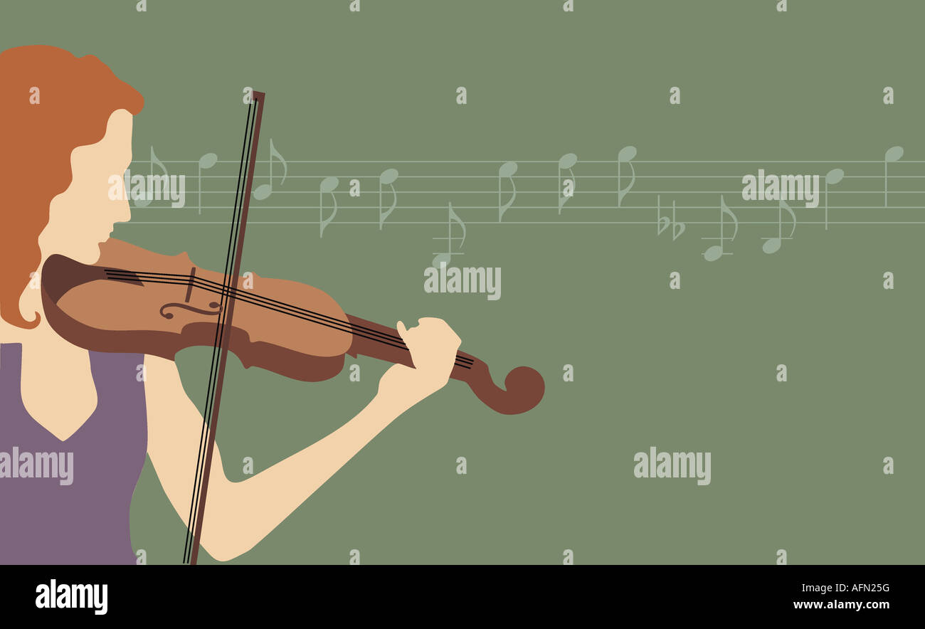 Young woman playing the violin Stock Photo - Alamy