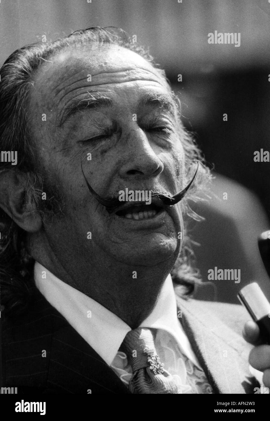 Dali, Salvador, 11.5.1904 - 23.1.1989, Spanish painter and sculptor, portrait, with closed eyes, late 1960s, Stock Photo