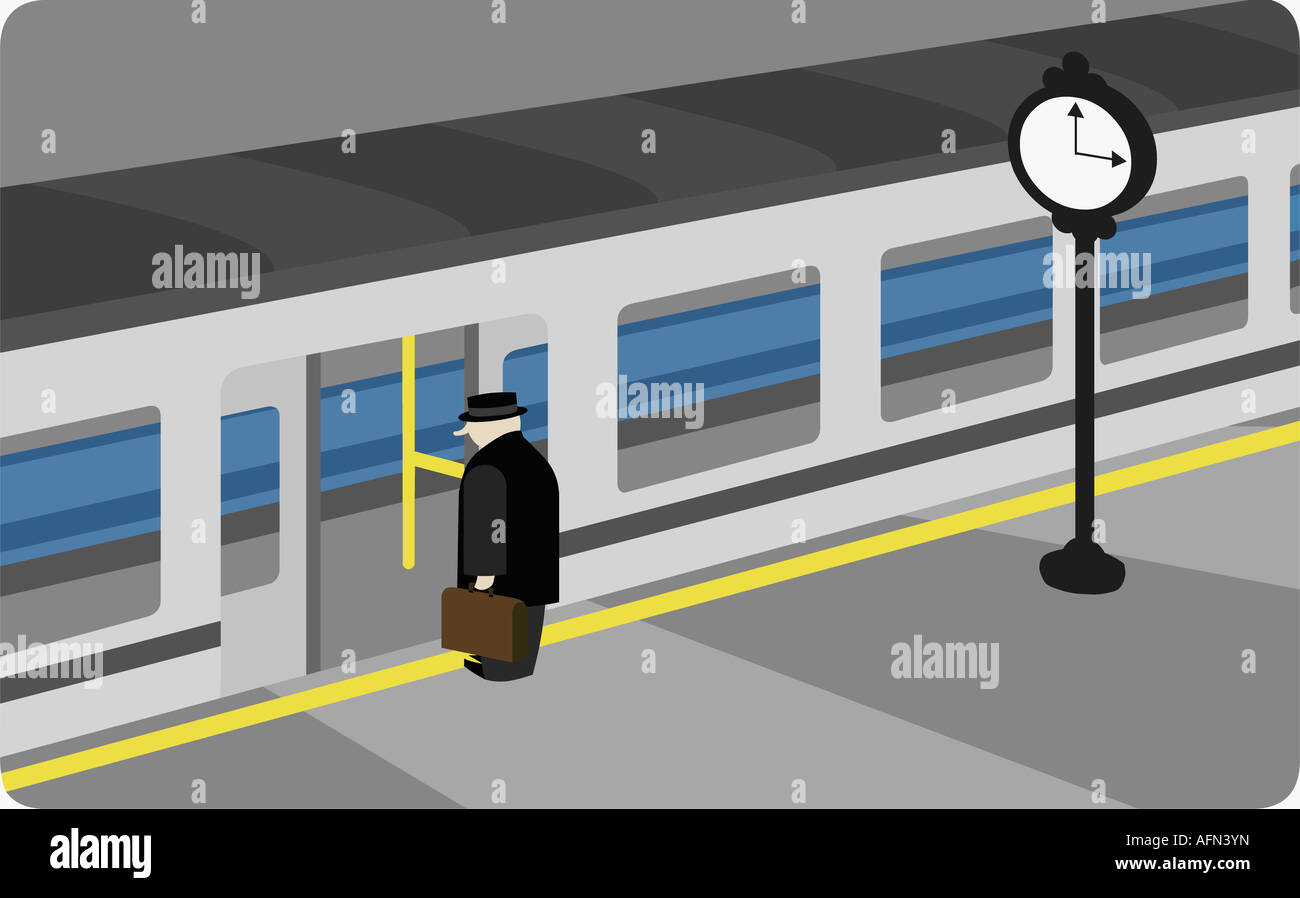 Enter Train Businessman enter train train station hi-res stock photography and ...