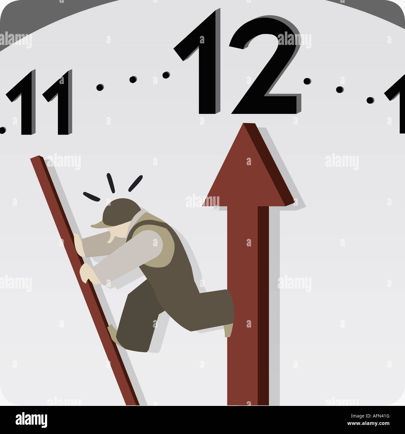 Man trying to alter time Stock Photo Alamy