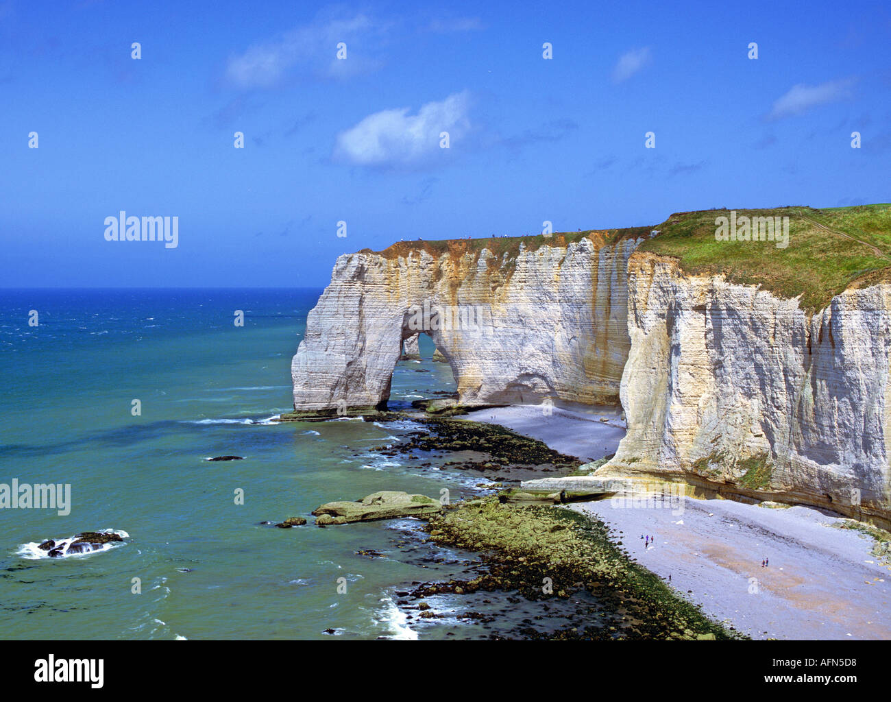 The Cliff of Etretat Normandy France Stock Photo - Alamy